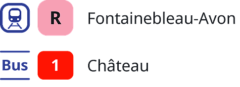 How to get to the Château de Fontainebleau How to get to the Château de Fontainebleau: Transilien R at Fontainebleau-Avon station, then bus 1 to the Château stop.