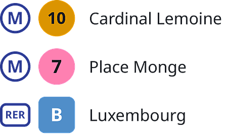 Pantheon How To Get There How to get to the Panthéon in Paris: metro line 10 at Cardinal Lemoine; metro line 7 at Place Monge; RER B at Luxembourg.